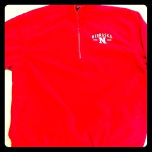 Nebraska fleece pull over half zip jacket